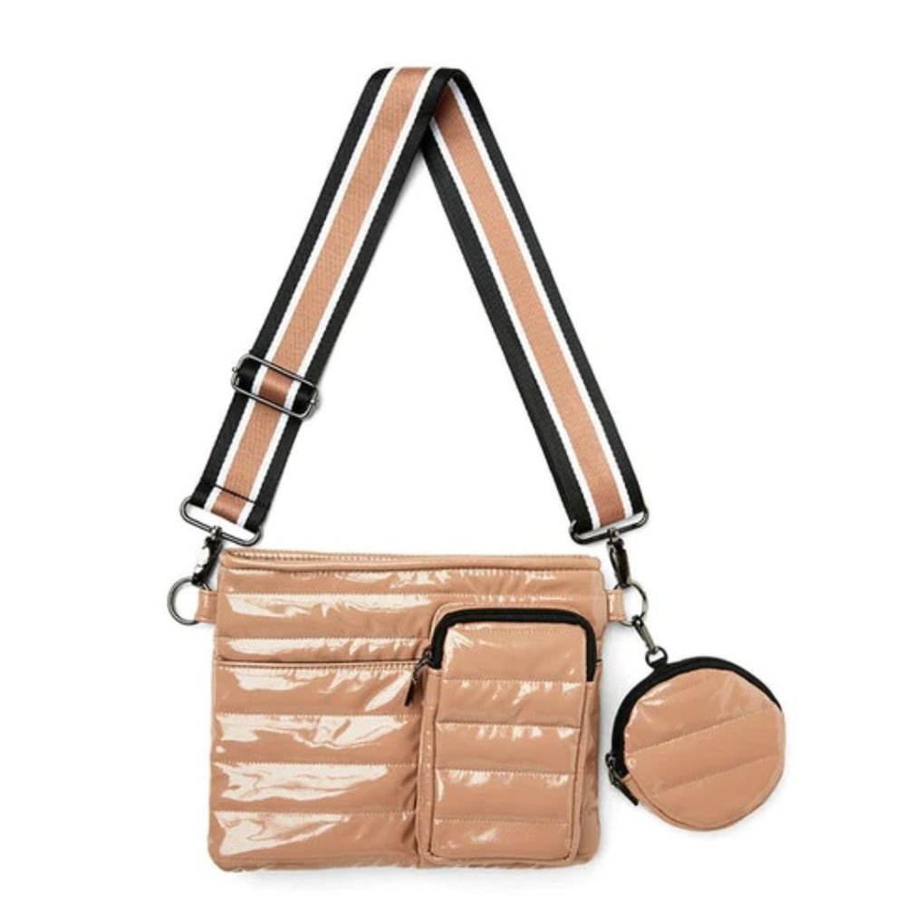 Think Royln Nude Patent Sidekick Crossbody